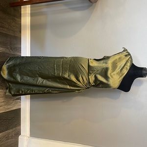 Prettygarden off the shoulder long elegant green dress